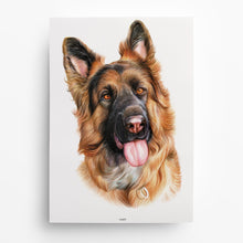 Laden Sie das Bild in den Galerie-Viewer, Hundeportrait – Hund malen lassen - handgezeichnet - Zeichnung