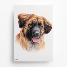 Laden Sie das Bild in den Galerie-Viewer, Hundeportrait – Hund malen lassen - handgezeichnet - Zeichnung