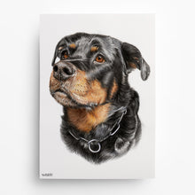 Laden Sie das Bild in den Galerie-Viewer, Hundeportrait – Hund malen lassen - handgezeichnet - Zeichnung