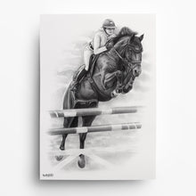 Laden Sie das Bild in den Galerie-Viewer, Pferdeportrait – Pferd malen lassen - handgezeichnet - Zeichnung