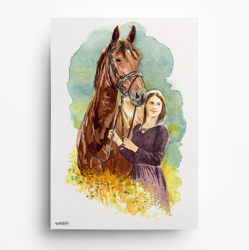 Pferdeportrait nach Foto von My Illustrated
