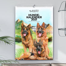 Laden Sie das Bild in den Galerie-Viewer, Hundekalender 2021 - A3 - Kunstkalender - Hunde Kalender - 24,99 Euro - Hundeportrait