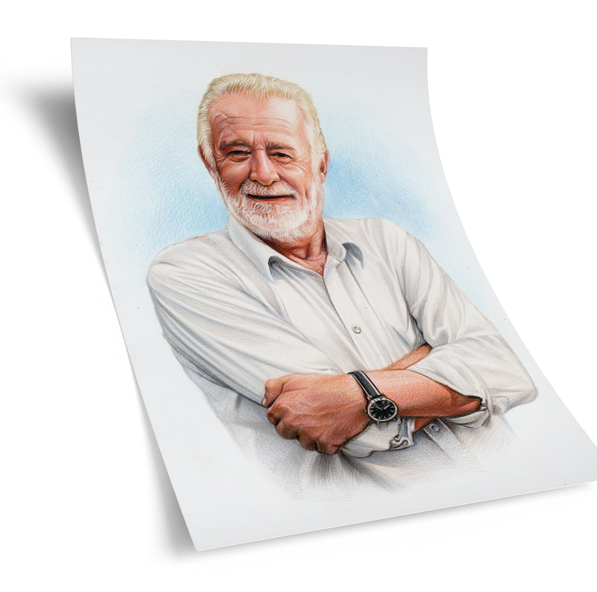 Individuelles Einzelportrait als Buntstiftzeichnung
