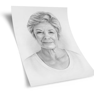 Einzelportrait – Portrait vom Foto malen lassen - handgezeichnet