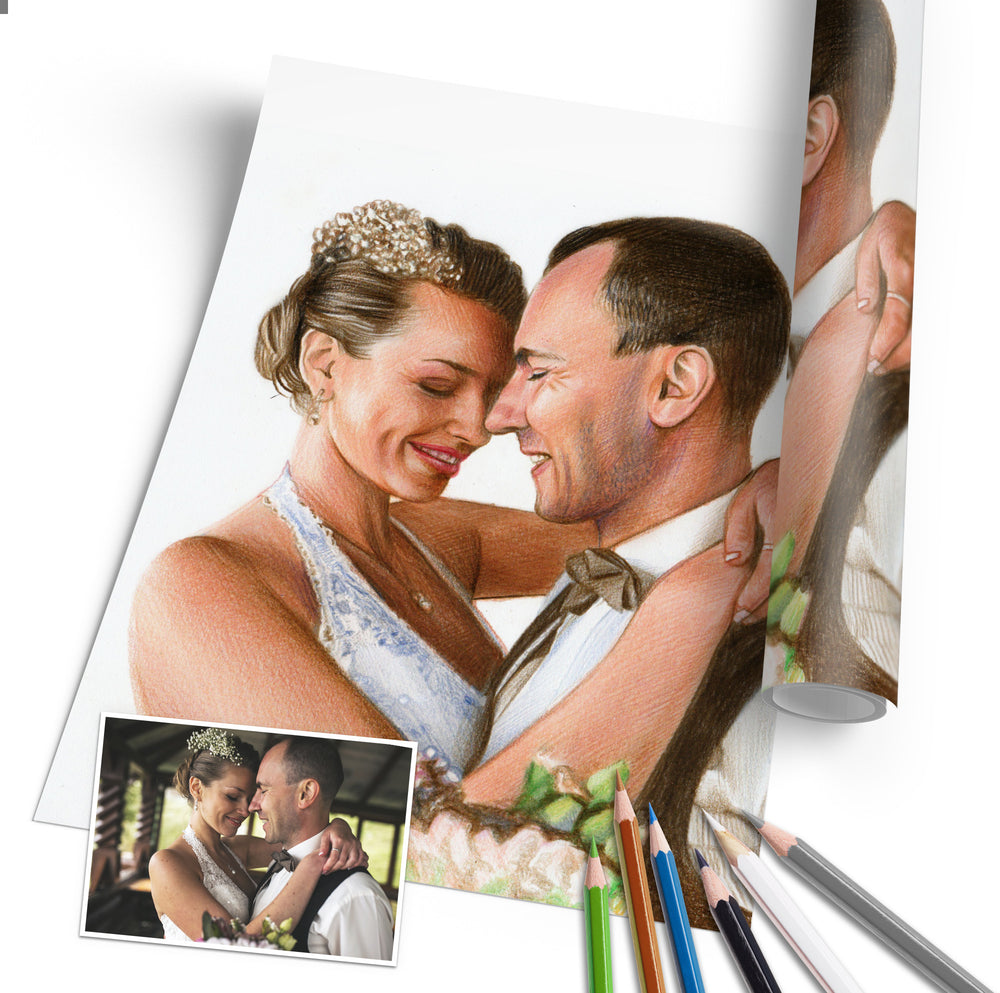 Hochzeitsportrait nach Foto von My Illustrated