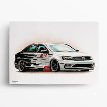 Laden Sie das Bild in den Galerie-Viewer, VW Zeichnung Sportwagen Zeichnung Geschenk VW Fans