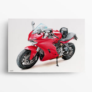 Ducati Zeichnung Motorrad malen lassen
