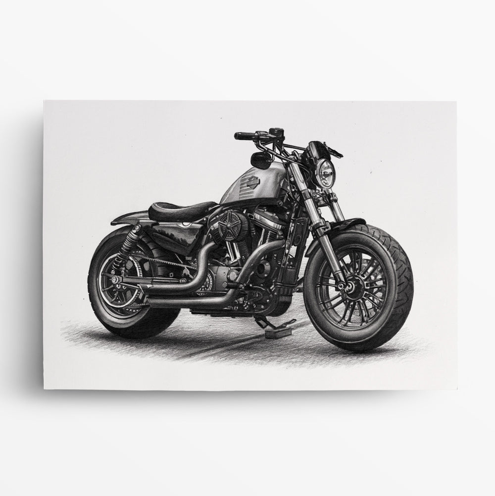Motorradportrait nach Foto von My Illustrated