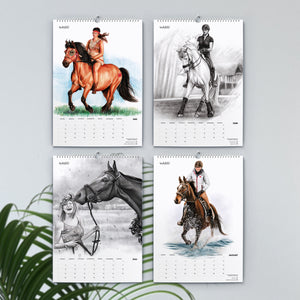 Pferdekalender 2021 - A3 - Kunstkalender - Pferde Kalender - 24,99 Euro - Pferdeportrait